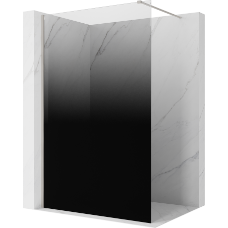 Mexen Kioto Walk-in Shower Wall 90 x 200 cm, Black Ombre 8 mm, Brushed Nickel - 800-090-101-97-76