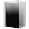 Mexen Kioto Walk-in Shower Wall 120 x 200 cm, Black Ombre 8 mm, Brushed Nickel - 800-120-101-97-76