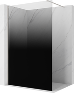 Mexen Kioto Walk-in Shower Wall 120 x 200 cm, Black Ombre 8 mm, Brushed Nickel - 800-120-101-97-76