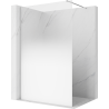 Mexen Kioto Walk-in Shower Wall 70 x 200 cm, White Ombre 8 mm, Chrome - 800-070-101-01-86