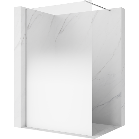 Mexen Kioto Walk-in Shower Wall 120 x 200 cm, White Ombre 8 mm, Chrome - 800-120-101-01-86