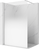 Mexen Kioto Walk-in Shower Wall 140 x 200 cm, White Ombre 8 mm, Chrome - 800-140-101-01-86