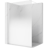 Mexen Kioto Walk-in Shower Wall 80 x 200 cm, White Ombre 8 mm, White - 800-080-101-20-86