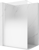 Mexen Kioto Walk-in shower wall 100 x 200 cm, white ombre 8 mm, white - 800-100-101-20-86