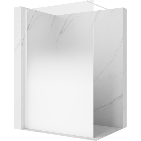 Mexen Kioto Walk-in shower wall 130 x 200 cm, white ombre 8 mm, white - 800-130-101-20-86