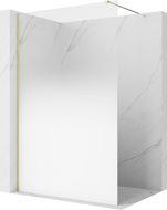 Mexen Kioto Walk-in Shower Wall 80 x 200 cm, White Ombre 8 mm, Gold - 800-080-101-50-86