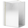 Mexen Kioto Walk-in Shower Wall 110 x 200 cm, White Ombre 8 mm, Gold - 800-110-101-50-86