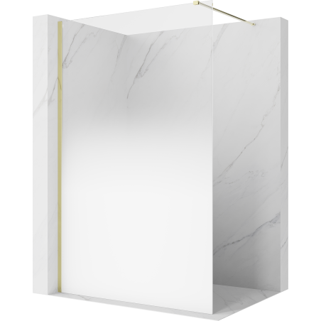 Mexen Kioto Walk-in Shower Screen 120 x 200 cm, White Ombre 8 mm, Gold - 800-120-101-50-86