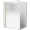 Mexen Kioto Walk-in Shower Screen 70 x 200 cm, White Ombre 8 mm, Brushed Gold - 800-070-101-55-86