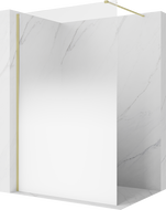 Mexen Kioto Walk-in Shower Screen 80 x 200 cm, White Ombre 8 mm, Brushed Gold - 800-080-101-55-86