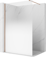 Mexen Kioto Walk-in Shower Screen 70 x 200 cm, White Ombre 8 mm, Brushed Copper - 800-070-101-65-86