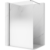 Mexen Kioto Walk-in shower wall 120 x 200 cm, white ombre 8 mm, brushed gun gray - 800-120-101-66-86