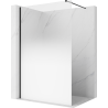 Mexen Kioto Walk-in Shower Wall 100 x 200 cm, White Ombre 8 mm, Black - 800-100-101-70-86