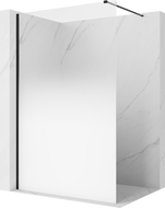 Mexen Kioto Walk-in Shower Wall 100 x 200 cm, White Ombre 8 mm, Black - 800-100-101-70-86