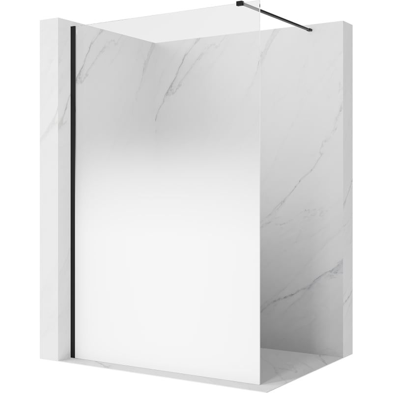 Mexen Kioto Walk-in Shower Screen 110 x 200 cm, White Ombre 8 mm, Black - 800-110-101-70-86