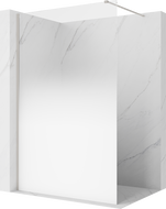 Mexen Kioto Walk-in Shower Wall 90 x 200 cm, White Ombre 8 mm, Brushed Nickel - 800-090-101-97-86