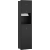 Mexen Linox recessed paper towel holder with bin, matte black - 70K003-70 - 70K002-70