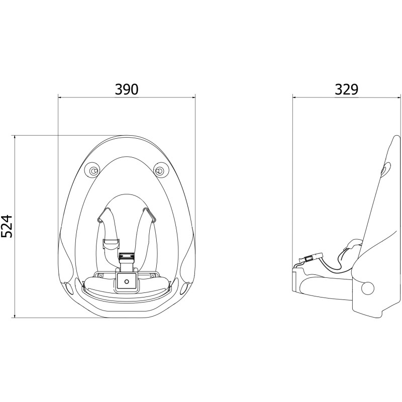 Mexen Mello wall-mounted children's seat - 70K010-00 - 70K011-00