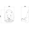Mexen Mello wall-mounted children's seat - 70K010-00 - 70K011-00