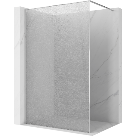 Mexen Kioto Walk-in Shower Panel 90 x 200 cm, crackle transparent 12 mm, chrome - 800-090-101-01-04-X