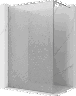 Mexen Kioto shower wall Walk-in 150 x 200 cm, crackle transparent 12 mm, chrome - 800-150-101-01-04-X