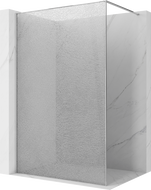 Mexen Kioto Walk-in shower panel 160 x 200 cm, crackle transparent 12 mm, chrome - 800-160-101-01-04-X