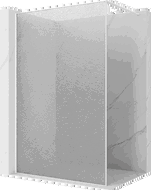 Mexen Kioto Walk-in Shower Wall 110 x 200 cm, crackle transparent 12 mm, white - 800-110-101-20-04-X
