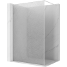 Mexen Kioto Walk-in Shower Panel 120 x 200 cm, Crackle Transparent 12 mm, White - 800-120-101-20-04-X