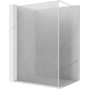 Mexen Kioto Walk-in Shower Screen 150 x 200 cm, Crackle Transparent 12 mm, White - 800-150-101-20-04-X
