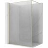 Mexen Kioto Walk-in shower screen 130 x 200 cm, crackle transparent 12 mm, gold - 800-130-101-50-04-X