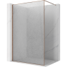 Mexen Kioto Walk-in shower panel 110 x 200 cm, crackle transparent 12 mm, rose gold - 800-110-101-60-04-X