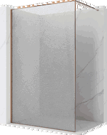 Mexen Kioto Walk-in shower wall 120 x 200 cm, crackle transparent 12 mm, rose gold - 800-120-101-60-04-X