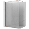 Mexen Kioto Walk-in shower wall 150 x 200 cm, crackle transparent 12 mm, rose gold - 800-150-101-60-04-X
