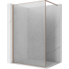 Mexen Kioto Walk-in Shower Screen 110 x 200 cm, Crackle Transparent 12 mm, Brushed Copper - 800-110-101-65-04-X