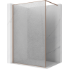 Mexen Kioto Walk-in shower wall 150 x 200 cm, crackle transparent 12 mm, brushed copper - 800-150-101-65-04-X