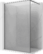 Mexen Kioto walk-in shower screen 70 x 200 cm, crackle transparent 12 mm, brushed gun gray - 800-070-101-66-04-X