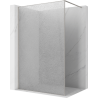 Mexen Kioto Walk-in shower screen 80 x 200 cm, crackle transparent 12 mm, brushed nickel - 800-080-101-97-04-X