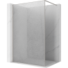 Mexen Kioto Walk-in Shower Wall 110 x 200 cm, crackle transparent 12 mm, brushed nickel - 800-110-101-97-04-X