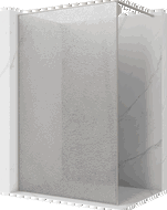 Mexen Kioto Walk-in Shower Wall 110 x 200 cm, crackle transparent 12 mm, brushed nickel - 800-110-101-97-04-X