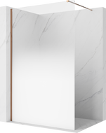 Mexen Kioto Walk-in Shower Wall 100 x 200 cm, White Ombre 8 mm, Rose Gold - 800-100-101-60-86