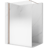 Mexen Kioto Walk-in Shower Wall 110 x 200 cm, white ombre 8 mm, rose gold - 800-110-101-60-86