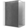 Mexen Kioto Walk-in shower wall 100 x 200 cm, crackle graphite 12 mm, chrome - 800-100-101-01-44-X