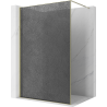 Mexen Kioto Walk-in Shower Wall 80 x 200 cm, Crackle Graphite 12 mm, Gold - 800-080-101-50-44-X