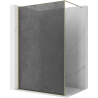 Mexen Kioto Walk-in shower wall 160 x 200 cm, graphite crackle 12 mm, gold - 800-160-101-50-44-X