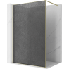Mexen Kioto Walk-in Shower Wall 80 x 200 cm, crackle graphite 12 mm, brushed gold - 800-080-101-55-44-X
