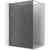Mexen Kioto Walk-in Shower Screen 80 x 200 cm, crackle graphite 12 mm, rose gold - 800-080-101-60-44-X