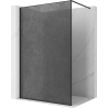 Mexen Kioto Walk-in Shower Screen 70 x 200 cm, Crackle Graphite 12 mm, Black - 800-070-101-70-44-X