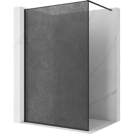 Mexen Kioto Walk-in Shower Wall 150 x 200 cm, crackle graphite 12 mm, black - 800-150-101-70-44-X