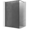 Mexen Kioto Walk-in Shower Wall 150 x 200 cm, crackle graphite 12 mm, black - 800-150-101-70-44-X