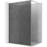 Mexen Kioto Walk-in shower wall 70 x 200 cm, graphite crackle 12 mm, brushed nickel - 800-070-101-97-44-X